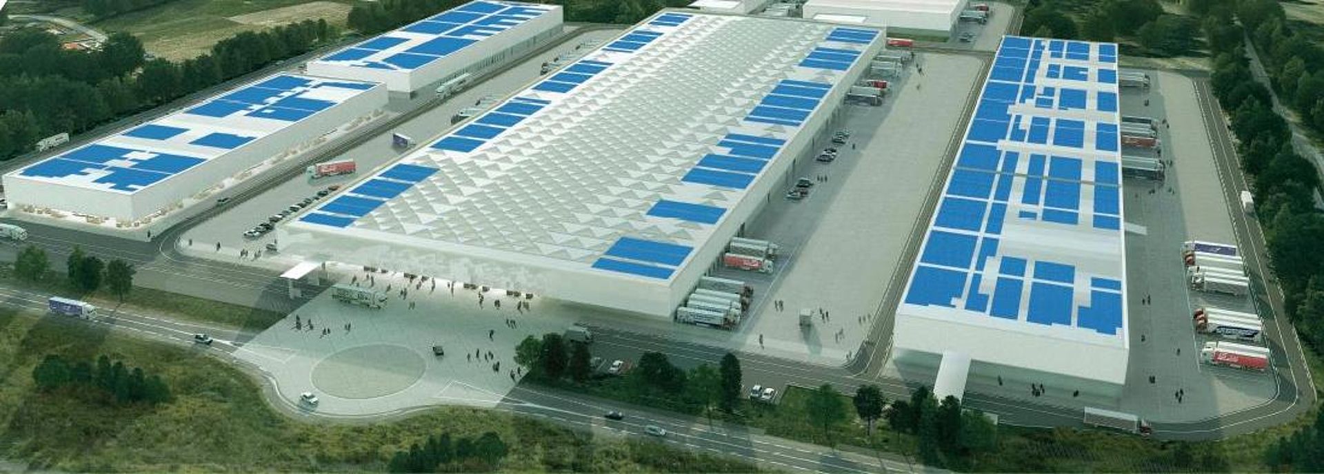 M.I.N industrial estate with PV panels on its roof M.I.N industrial estate with PV panels on its roof
